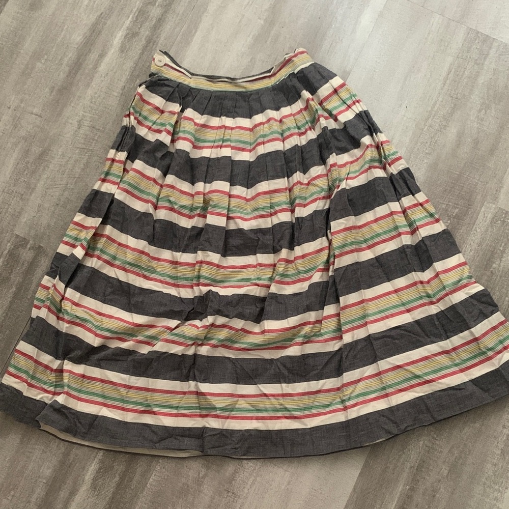 Vintage 50s Striped A-Line Skirt